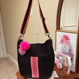 Stylish Black and Pink Women's Bag